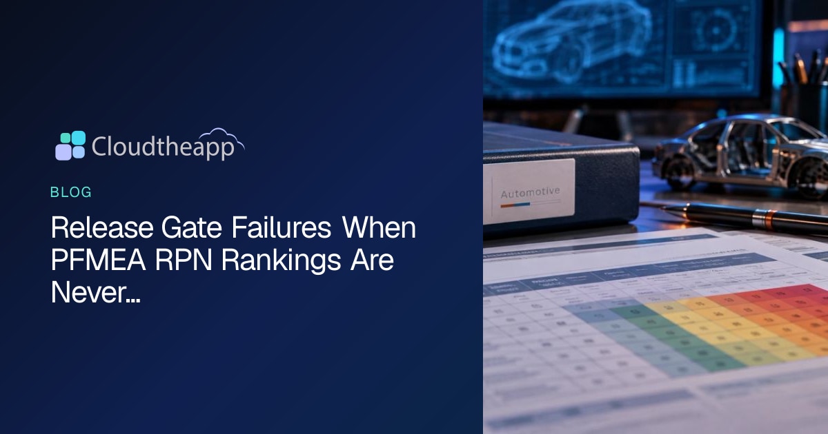 Release Gate Failures When PFMEA RPN Rankings Are Never... · Cloudtheapp